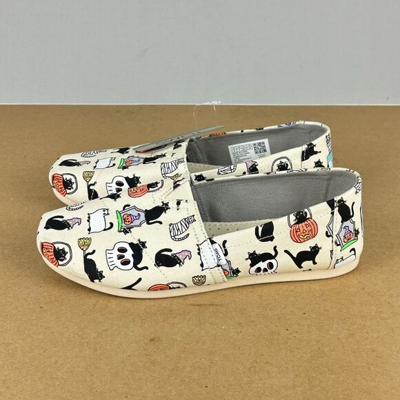 Toms Belmont Halloween Cats Slip On Casual Shoes Womens 6 Natural Halloween - Picture 11 of 11